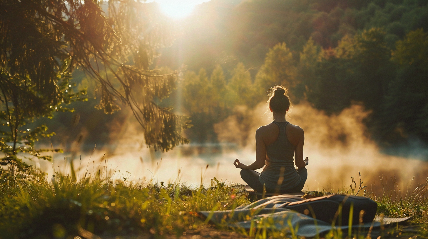 Інструктор йоги демонструє позу